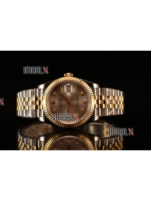 Rolex Datejust 37mm Swiss ETA 2836 Automatic Two T...