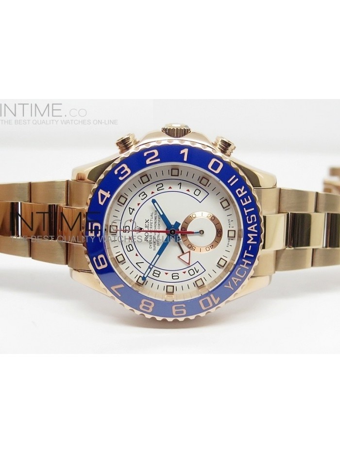 2014 YachtMaster II RG White Dial on RG Bracelet A7750