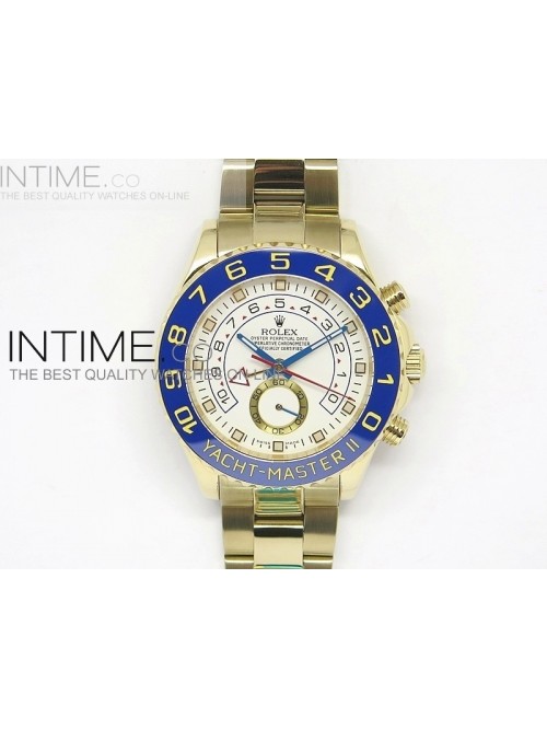 2014 YachtMaster II YG White Dial on YG Bracelet A...